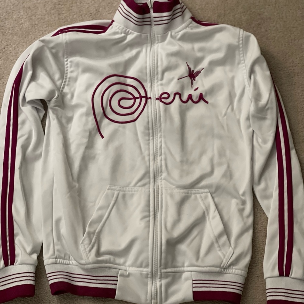 Authentic Peru official athletic jacket with purple embroidery detail